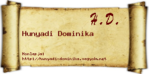 Hunyadi Dominika névjegykártya